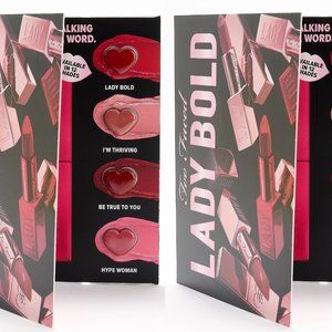 2 x Too Faced Lady Bold Lipstick 4 Samples Smooths Creamy Feather Resistance